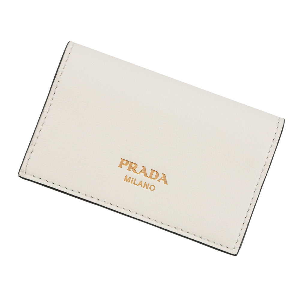 Prada Card Case White1MC110 Leather Handbag