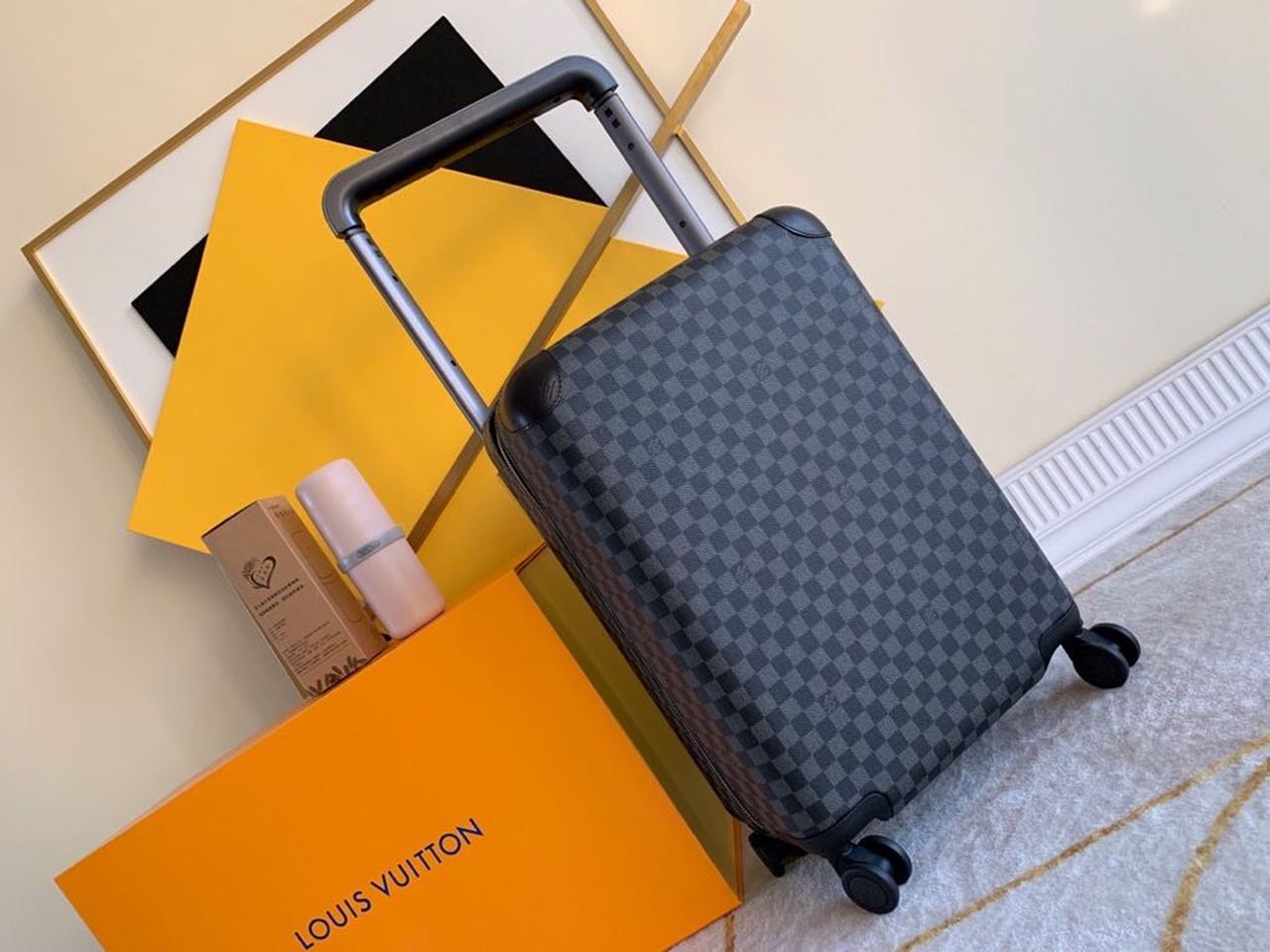 Gucci Top Quality Horizon Damier Graphite For Men Canvas Travel Bag