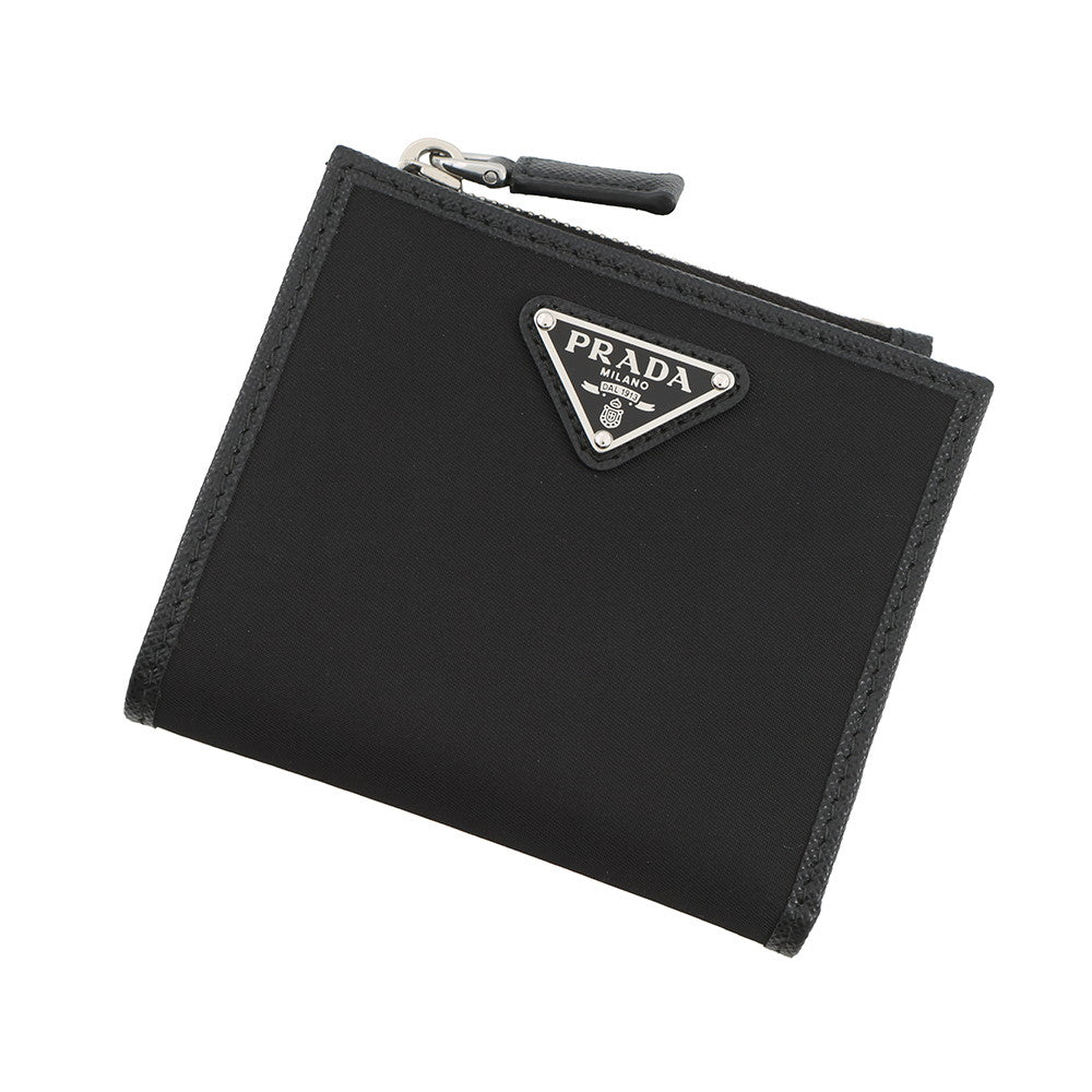 Prada Re- Compact Wallet Black2ML049 Leather Nylon Handbag