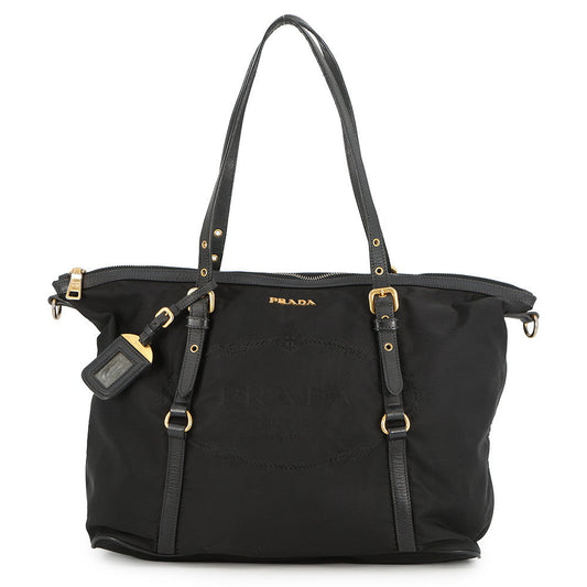 Prada Tote Bag BlackBR4255 Leather Nylon