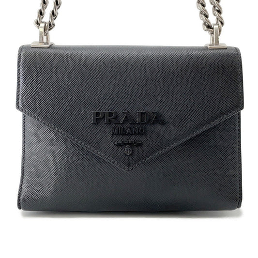 Prada Shoulder Bag Black1BD127 Leather Saffiano