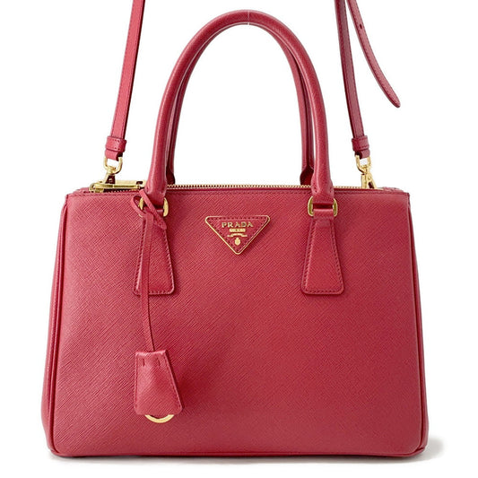 Prada Galleria 2-Way Bag Red1BA863 Leather Saffiano Handbag