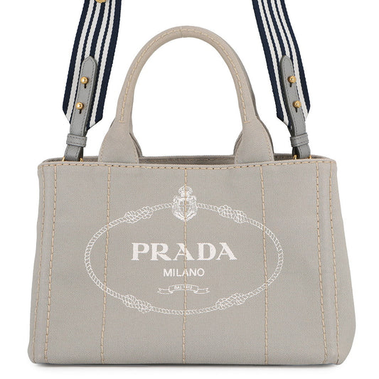 Prada Tote Bag Canapa 2way Gray1BG439 Canvas