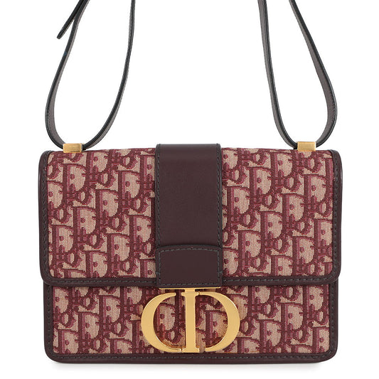 Dior Shoulder Bag Oblique Montaigne BordeauxM9203UTZQ Leather Canvas