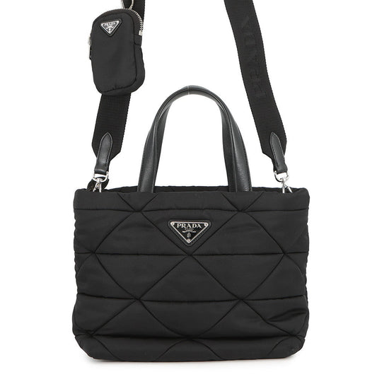Prada Padded Re- 2-way Tote Bag Black1BG373 Nylon Small
