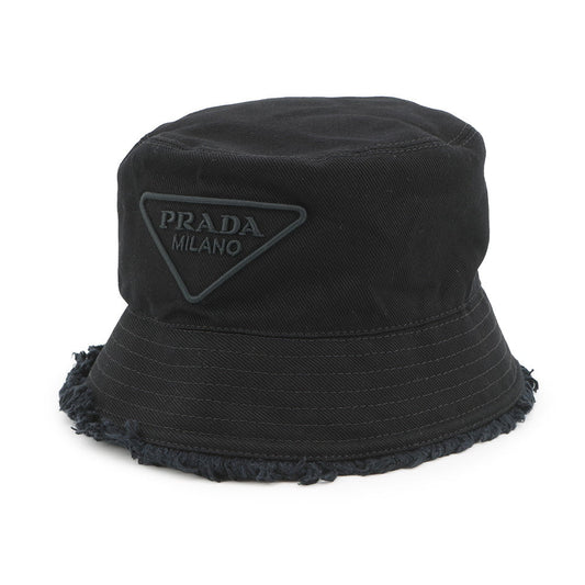 Prada Bag Triangle fringe hat % Black Bucket Bucket Bag