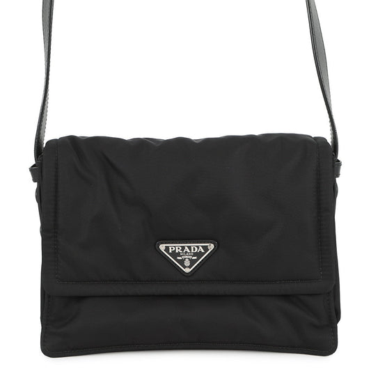 Prada Shoulder Bag Padded Re- Black1BD313 Leather Nylon Black1Bd313 Nylon Leather