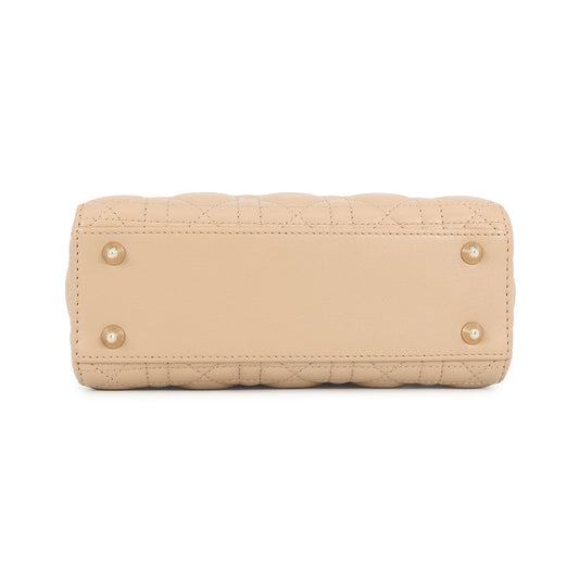 Dior Handbag MY Lady Bag 2way Sand BeigeM0538ONGE Lambskin Small