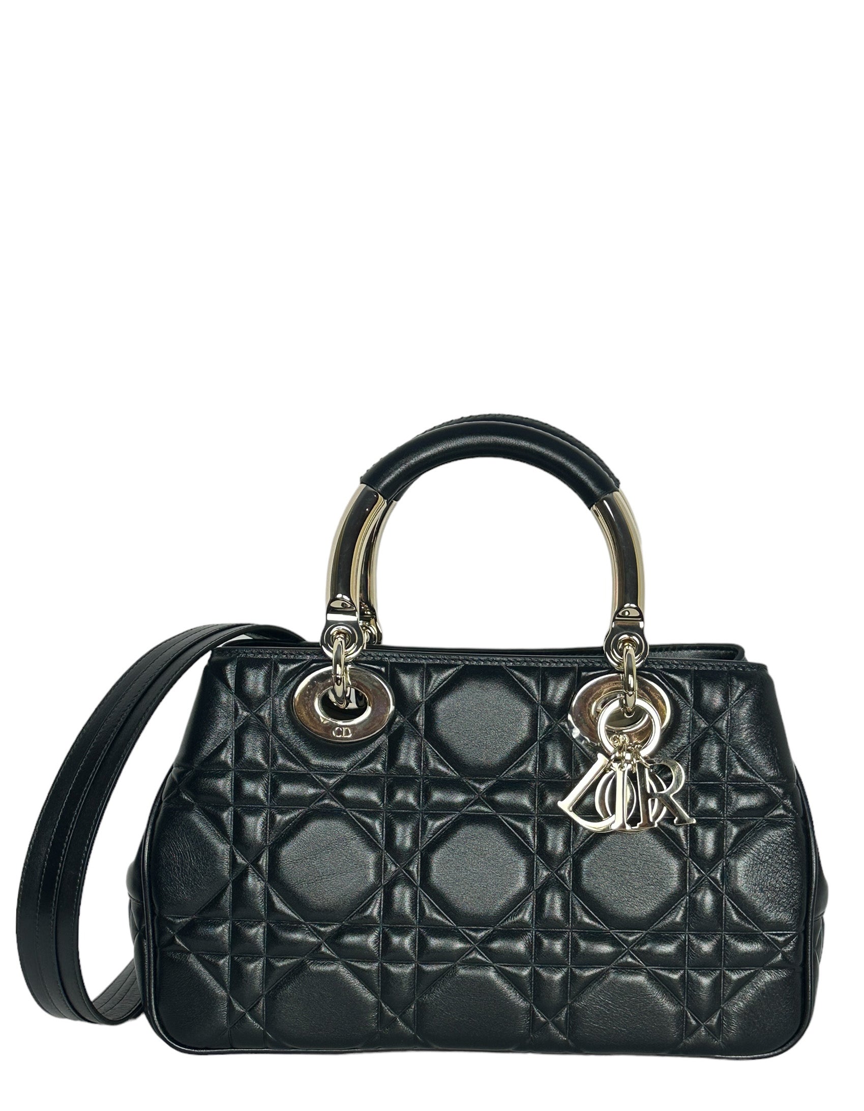 Dior Handbag Christian Cannage The Lady 95.22 Bag Leather Lambskin Quilted Crossbody Bag