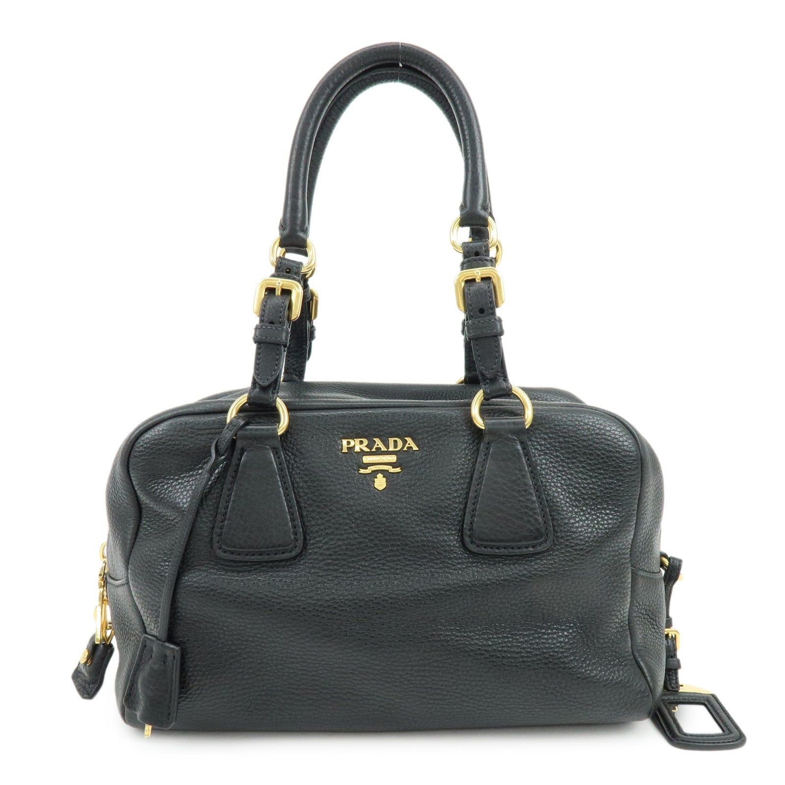 Shoulder Bag Daino Hand Bag Leather Vitello Black