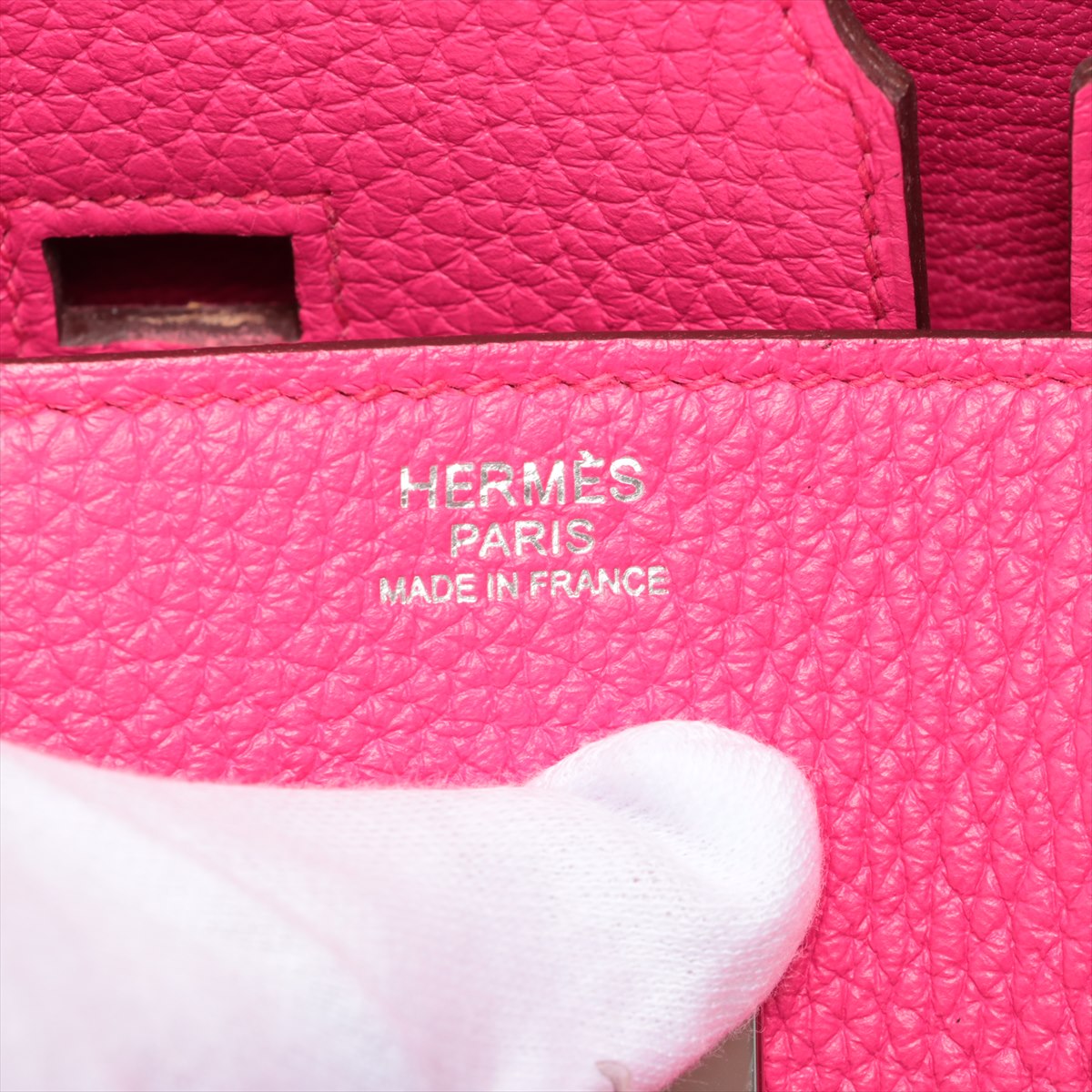 Hermes Luxury Birkin Taurillon Clemence Rose Handbag Travel Bag