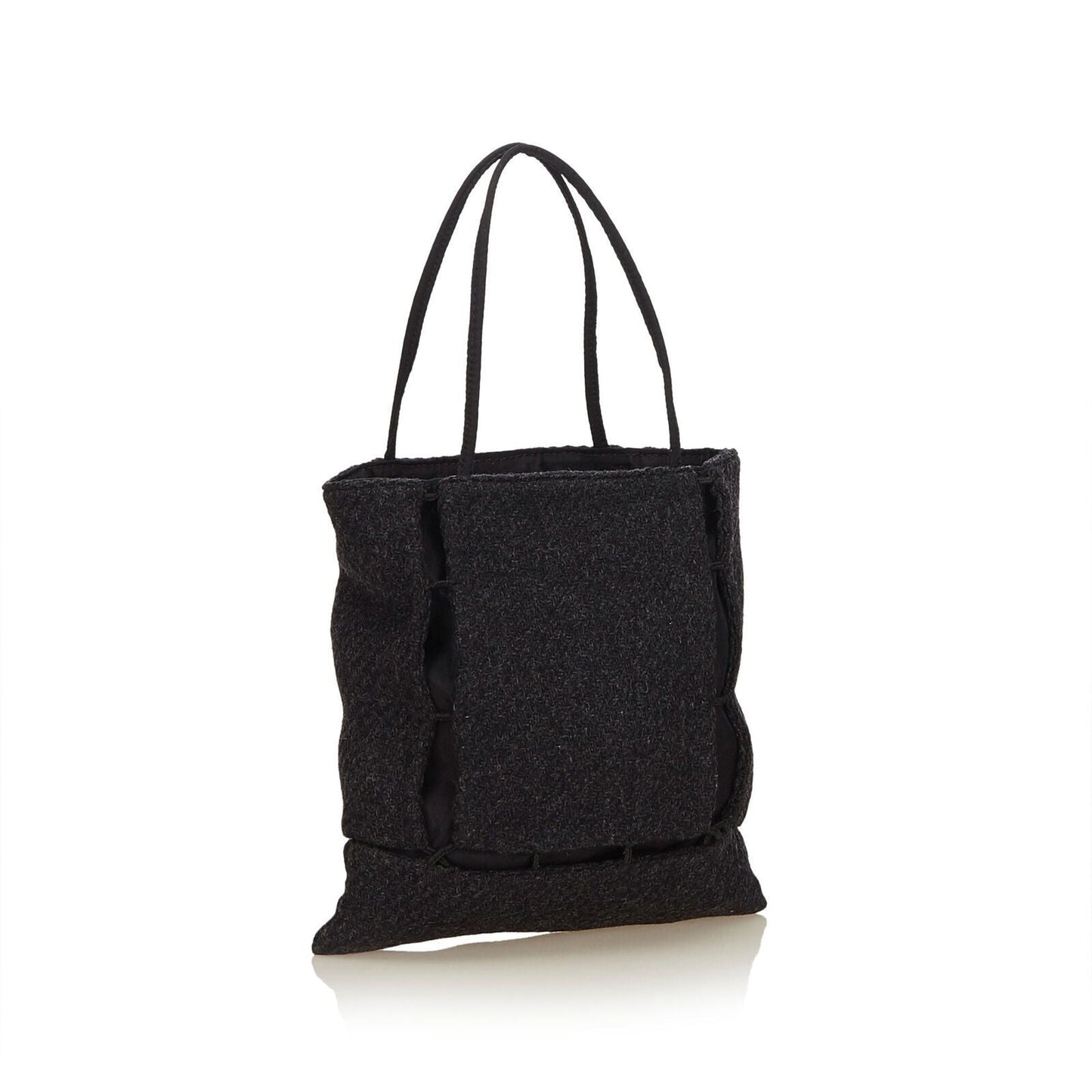 Prada Wool Fabric Tote Bag Italy Gray