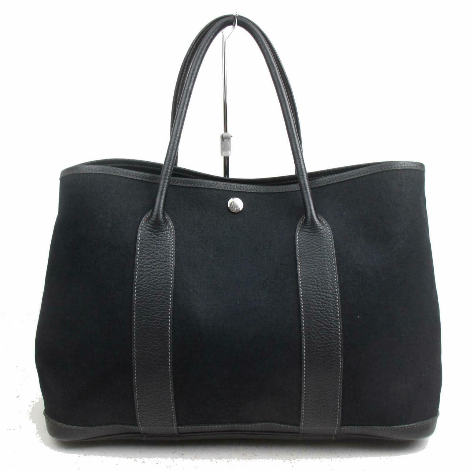 Hermes Luxury Tote Bag Garden Party Pm (Shc Canvas Black