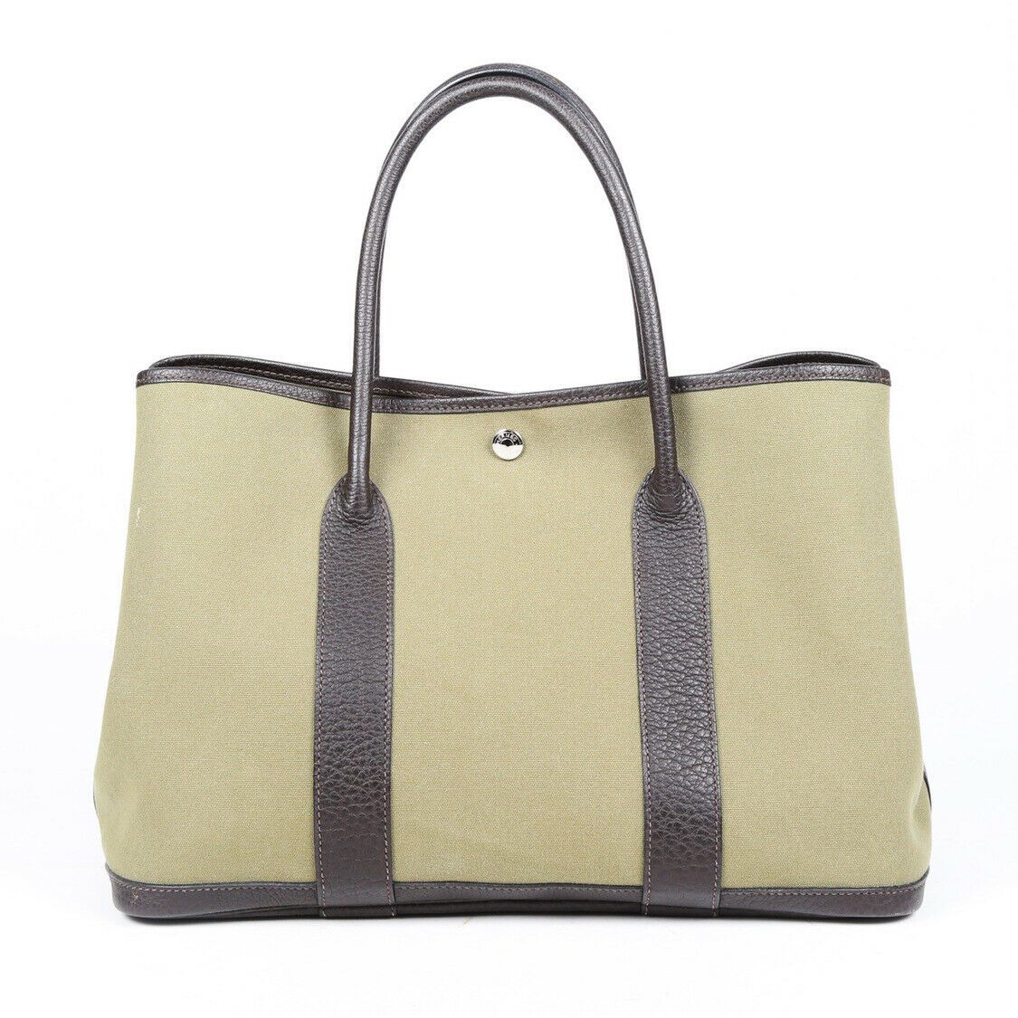 Hermes Luxury Bag Toile Garden Party Mm Vert Tote Bag