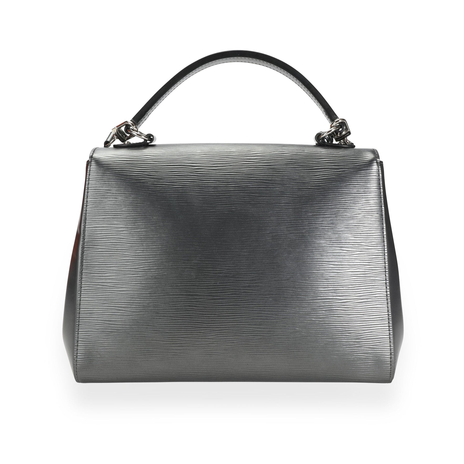 Louis Vuitton Anthracite Nacre Epi Cluny MM Leather Handbag