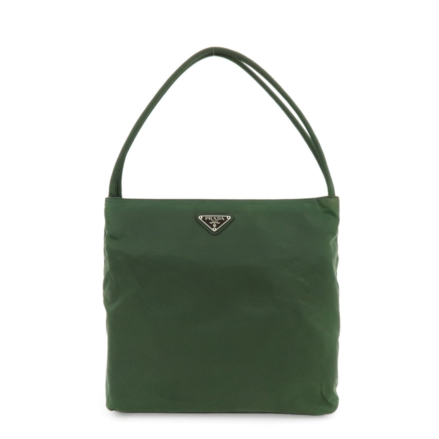 Shoulder Bag Triangle Hand Bag Nylon Green Logo