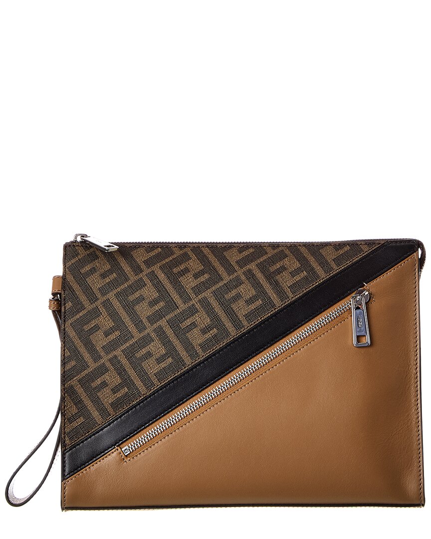 Fendi Handbag Ff Pouch Leather