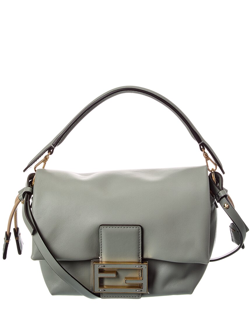 Fendi Handbag Mamma Baguette Shoulder Bag 3 Leather Green Small