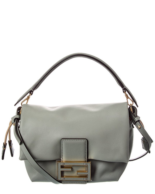 Fendi Handbag Mamma Baguette Shoulder Bag 3 Leather Green Small