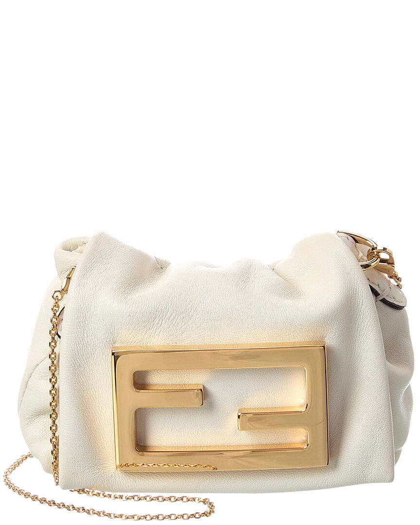 Fendi Handbag Nano Baguette Bag 3 Leather White Mini Shoulder Bag