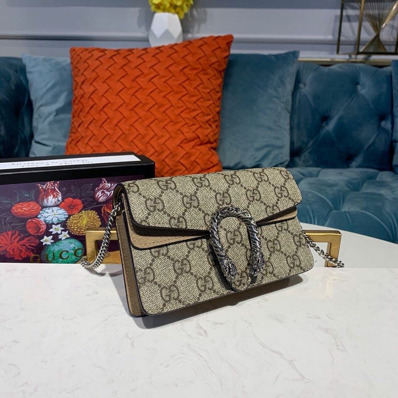 gg Dionysus Super Emerald gg Canvas Mini Bag