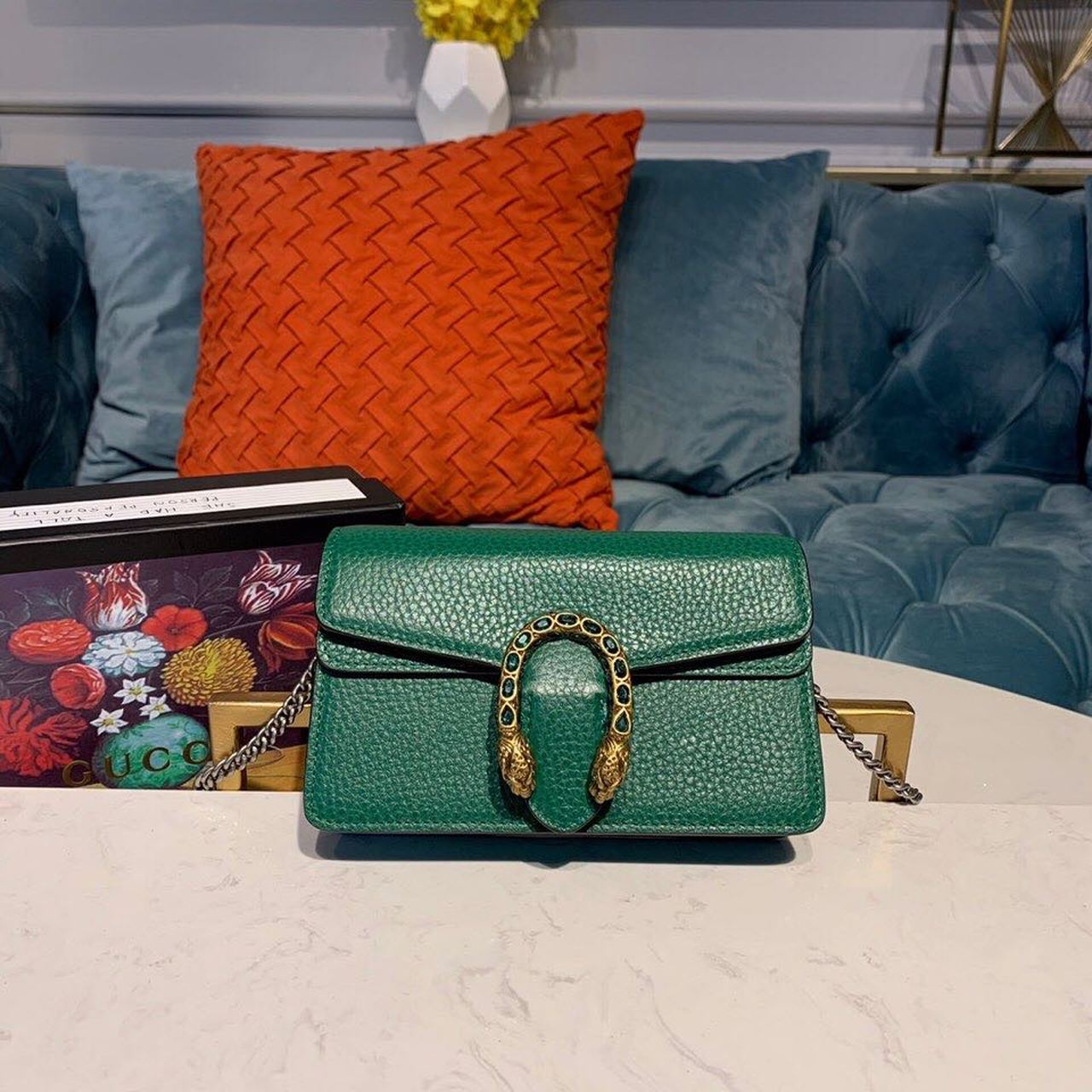 gg Dionysus Super Emerald Metal-Free Green Mini Bag
