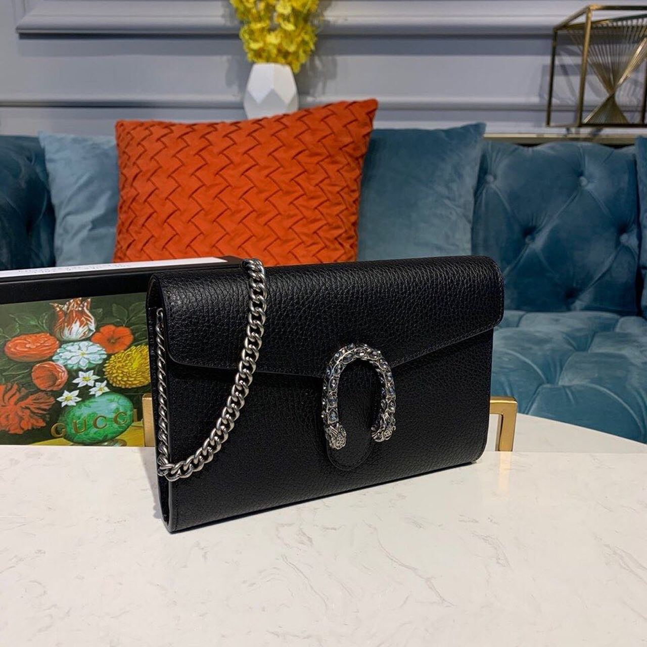 gg Dionysus Metal-Free Tanned 8in Black Mini Chain Mini Bag Beaunoirrbeaunoirr Caogn