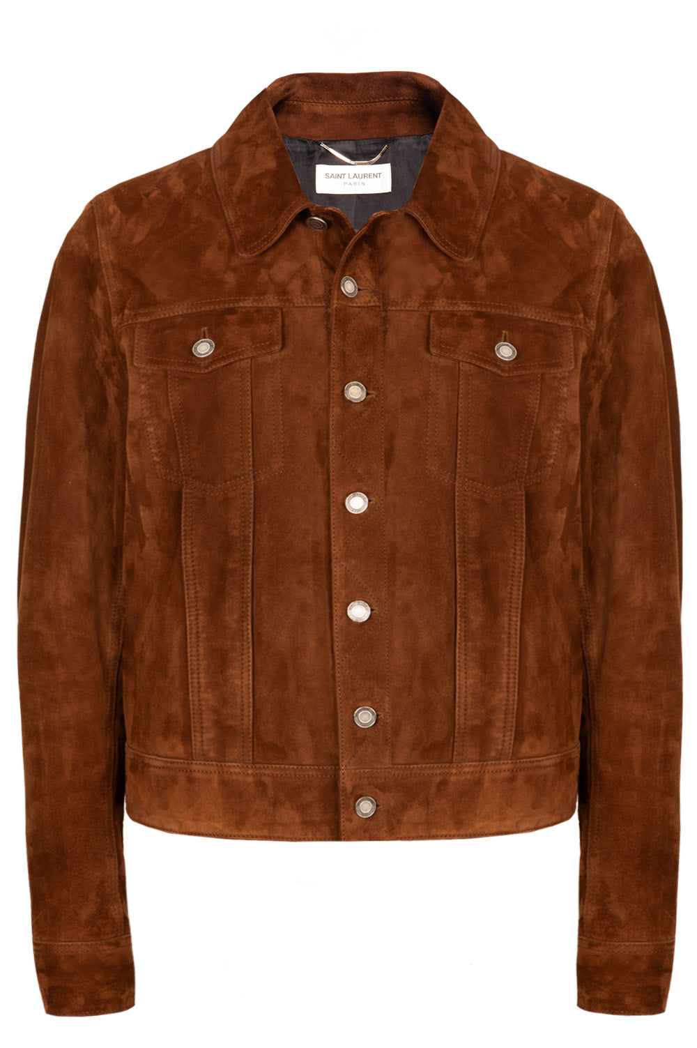 Men's Jacket Suede Brown Handbag