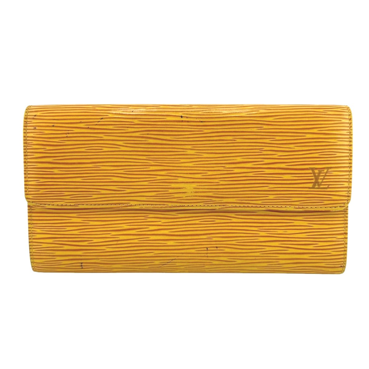 Louis Vuitton Long Purse Ｍ63579 Epi yellow Leather Wallet Case