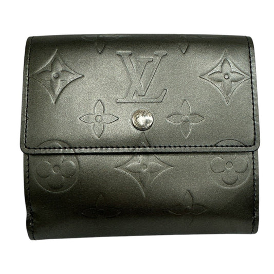 Louis Vuitton Bifold M65112 mat Noir Porte Monogram Wallet Case