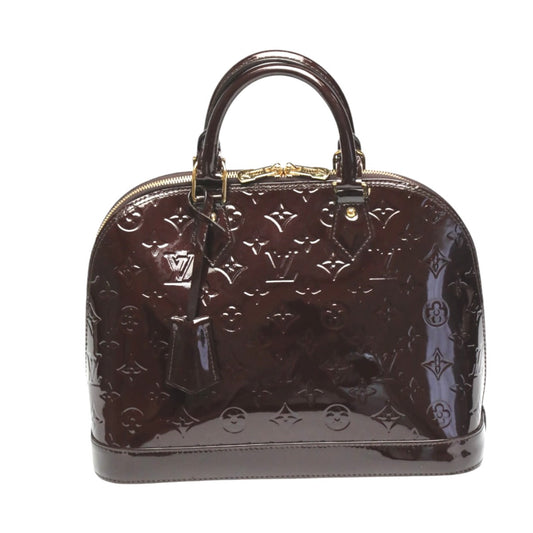 Louis Vuitton M91611 Vernis wine- Vernis Alma Monogram Red Handbag