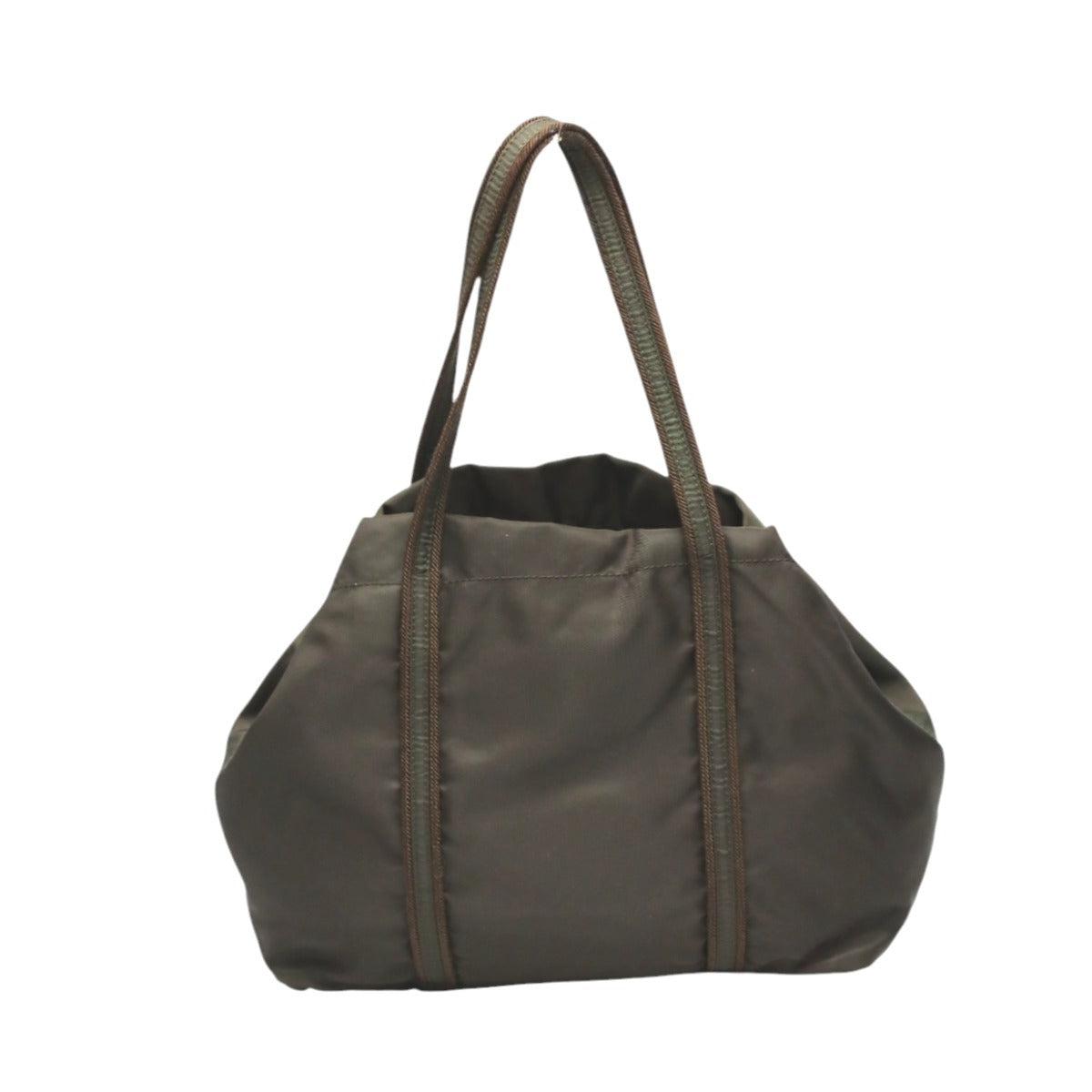 Khaki Embroidery Nylon Logo Travel Bag