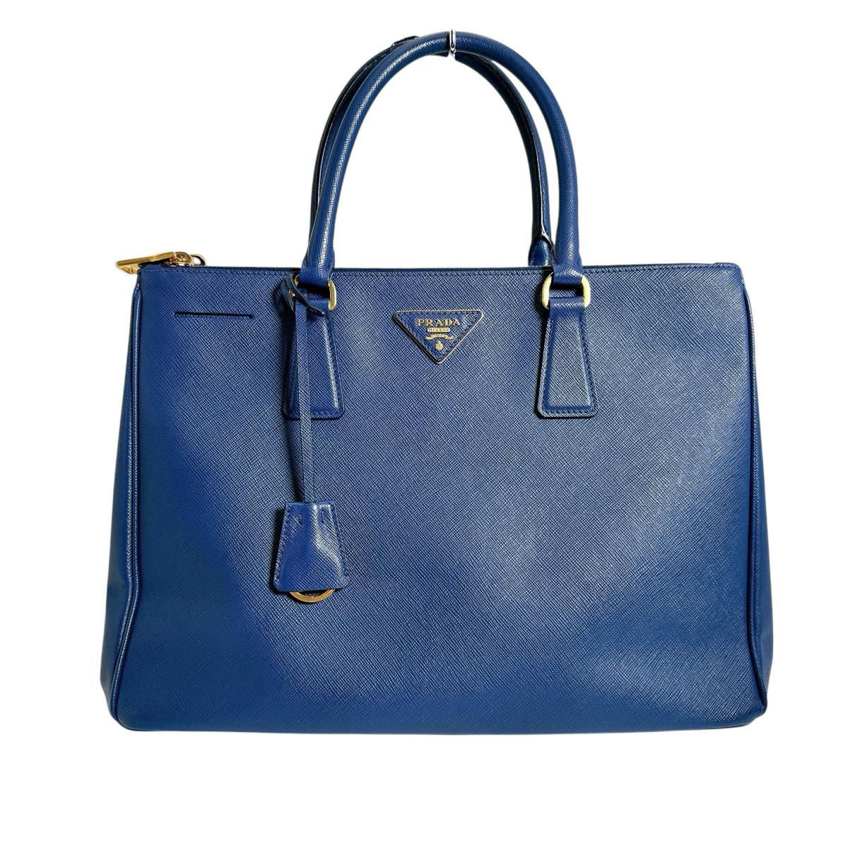 Sapphiano Galleria Leather Blue Travel Bag