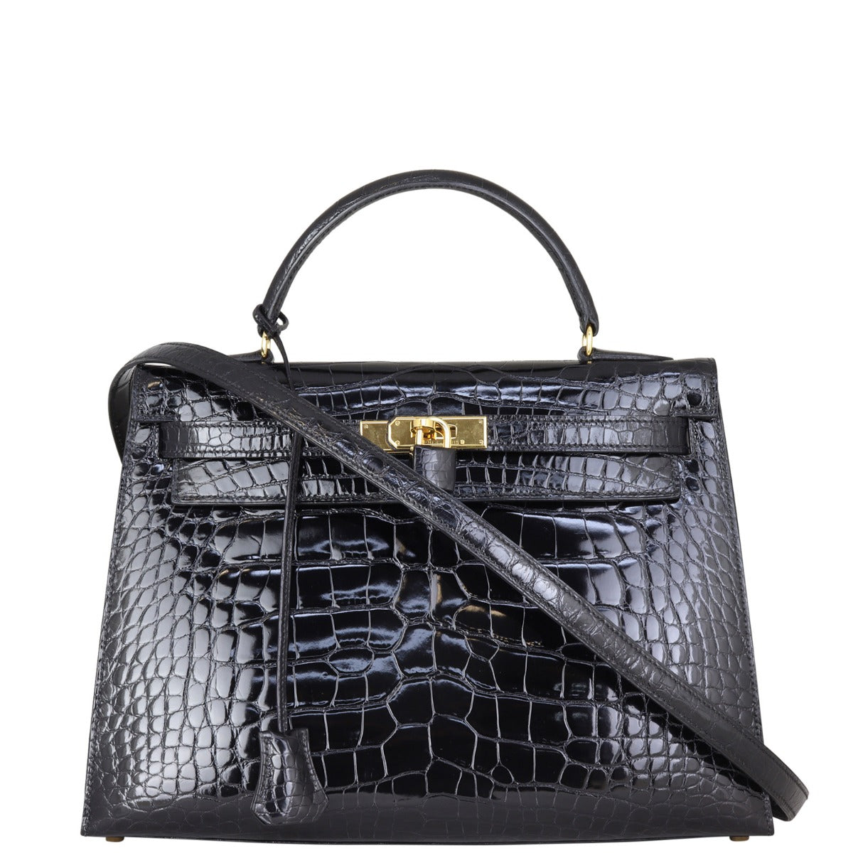 Hermes Kelly Sellier Alligator Crossbody Bag