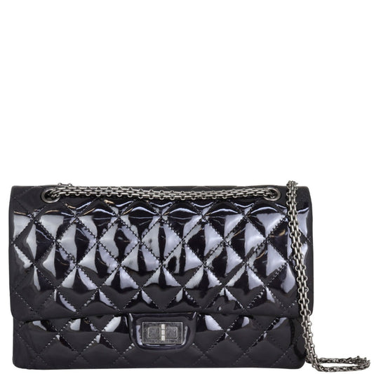 Chanel 2.55 Reissue 227 Double Bag Patent Flap Handbag