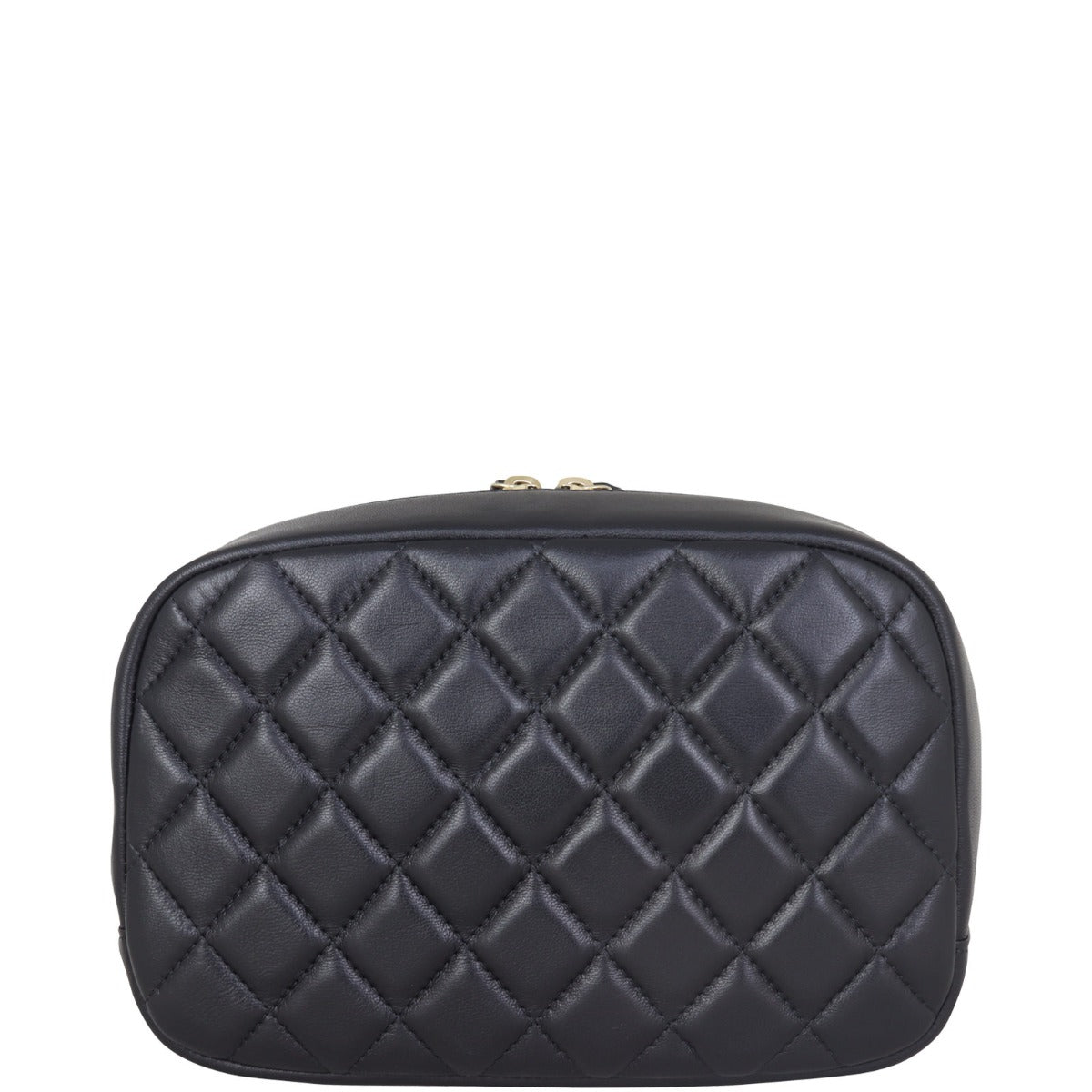 Chanel Cosmetic Case Handbag Quilted Black