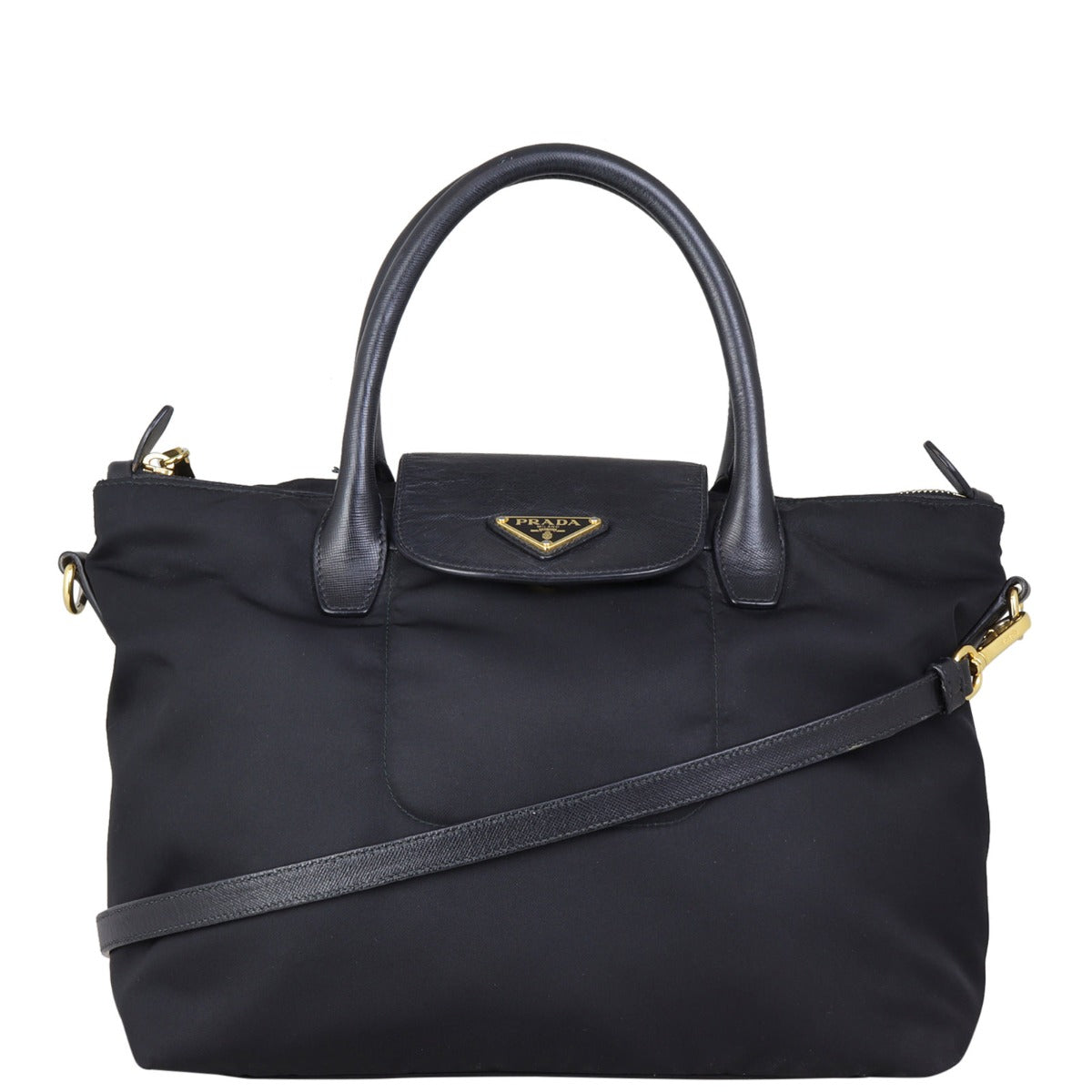 Prada Saffiano & Tessuto Tote Bag