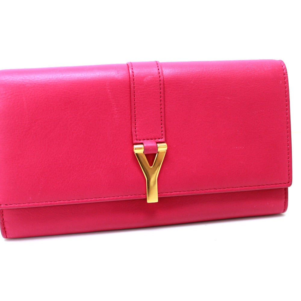 Saint Paris Long Wallet Purse Line Wallet Leather Pink Travel Bag