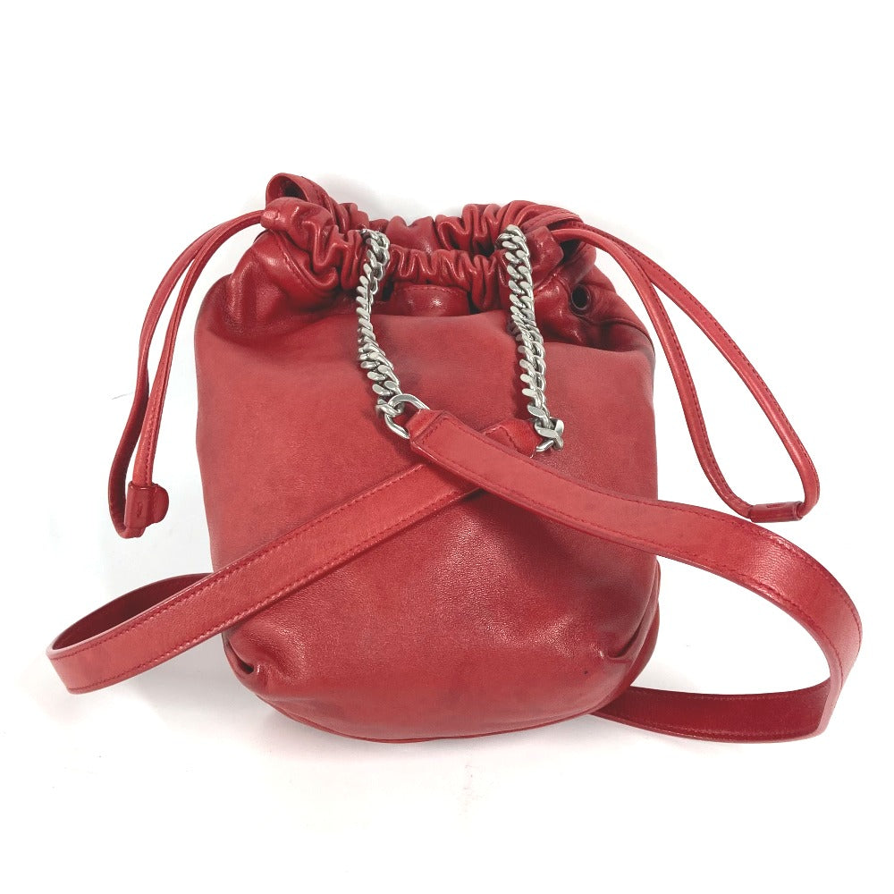 Saint Paris Shoulder Bag With Porch Teddy Leather Red