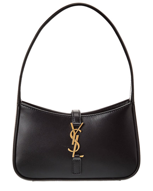 YSL Saint Laurent Hobo Bag Leather Black Mini