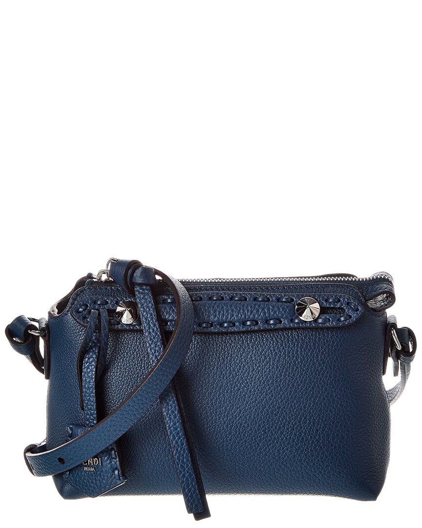 Fendi Handbag By The Way Selleria Satchel 4 Leather Blue Mini Satchel Bag