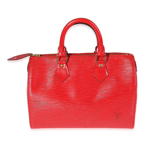 Louis Vuitton Epi Speedy 25 Leather Red Handbag