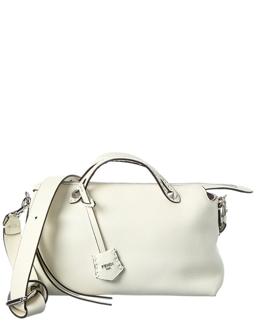 Fendi Handbag By The Way Selleria Shoulder Bag Leather White Medium
