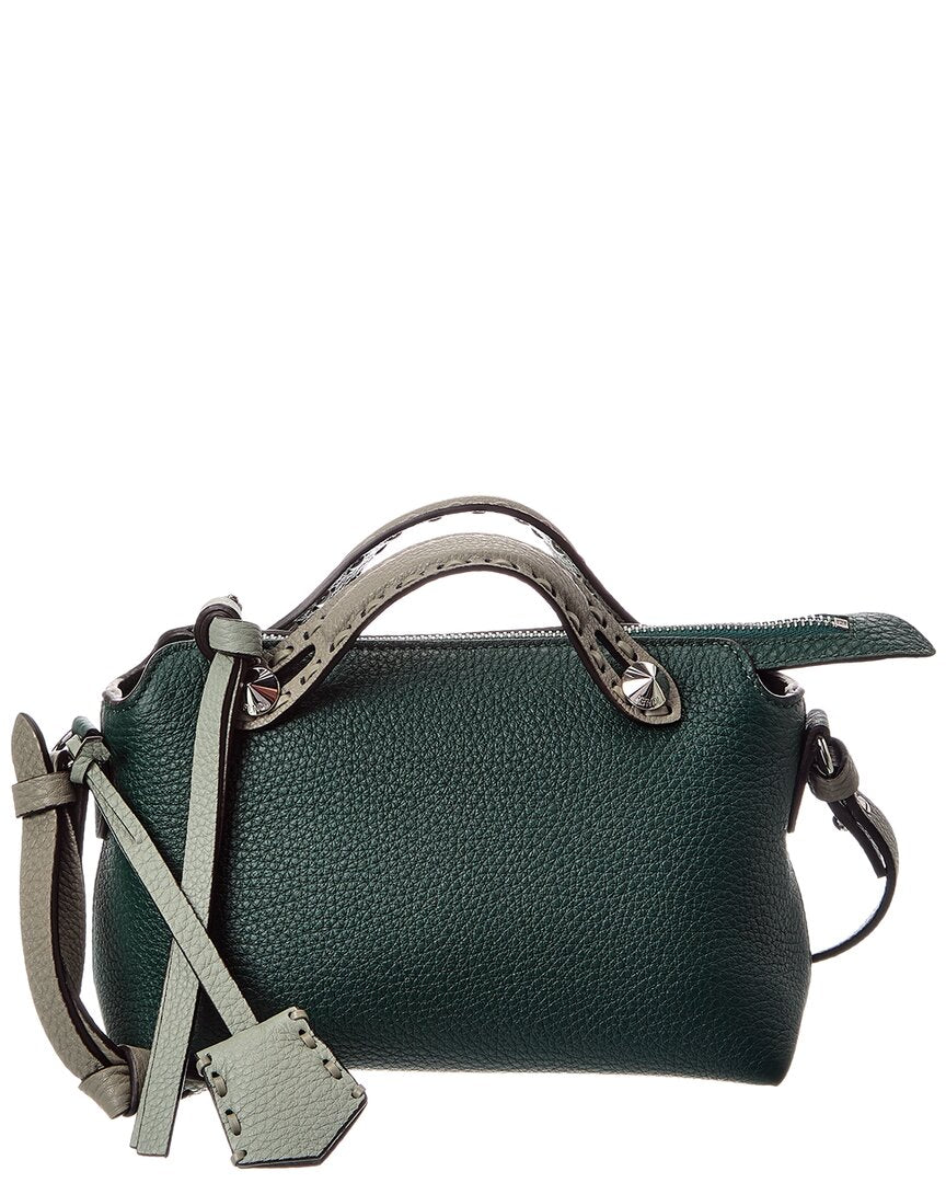 Fendi Handbag By The Way Selleria Satchel Leather Green Mini Satchel Bag