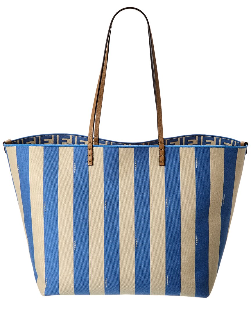 Fendi Handbag Roll Reversible -Trim Tote Leather Large Tote Bag