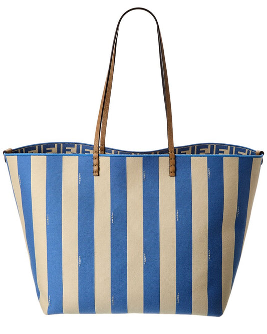Fendi Handbag Roll Reversible -Trim Tote Leather Large Tote Bag