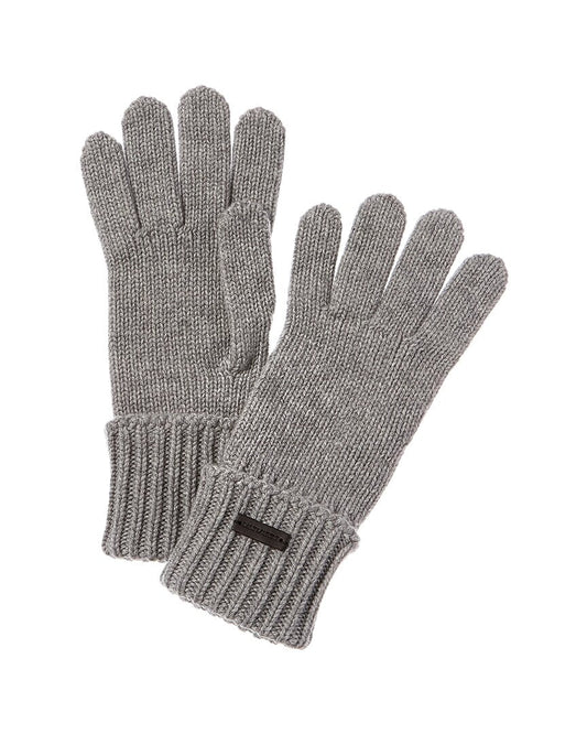 YSL Saint Laurent Cashmere Gloves Gray Handbag