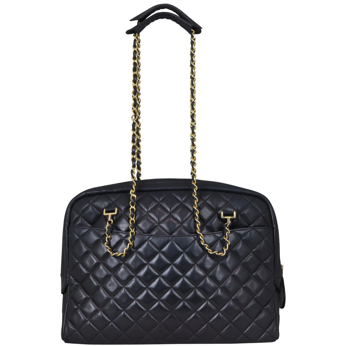 Chanel Lambskin Tote Quilted Tote Bag
