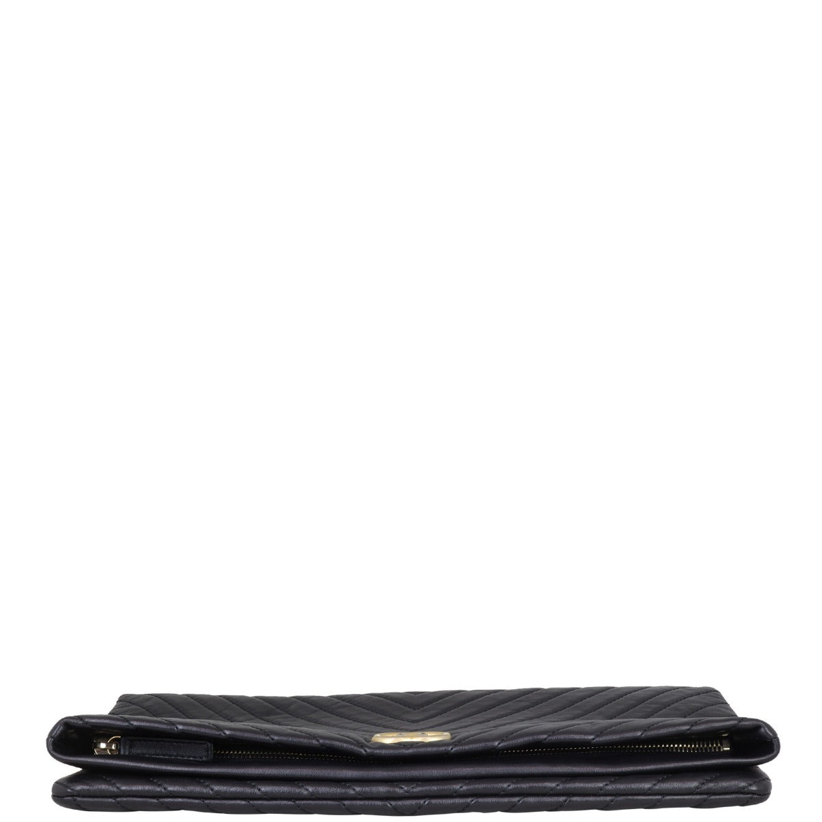 Chanel Chevron Fold Over Clutch Clutch Bag