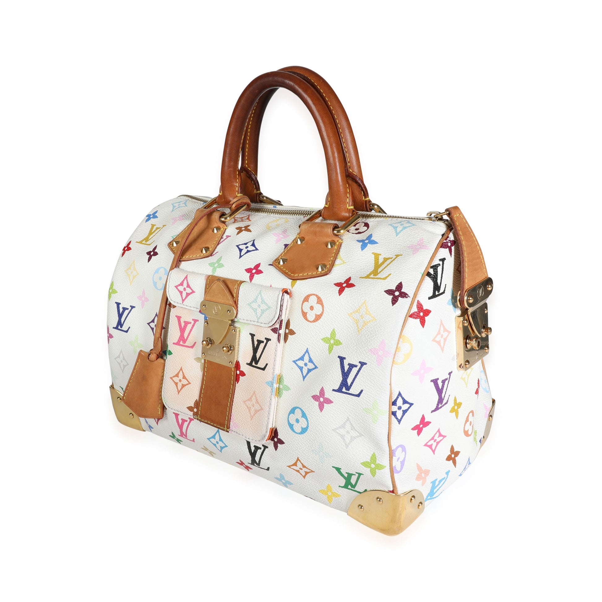 Louis Vuitton Multicolore Speedy 30 Monogram White Handbag